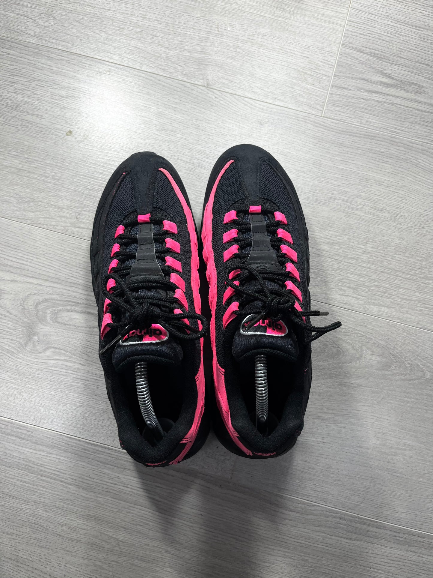Nike Air Max 95 Black Pink Blast Size 8.5 U.K. trainer shoes