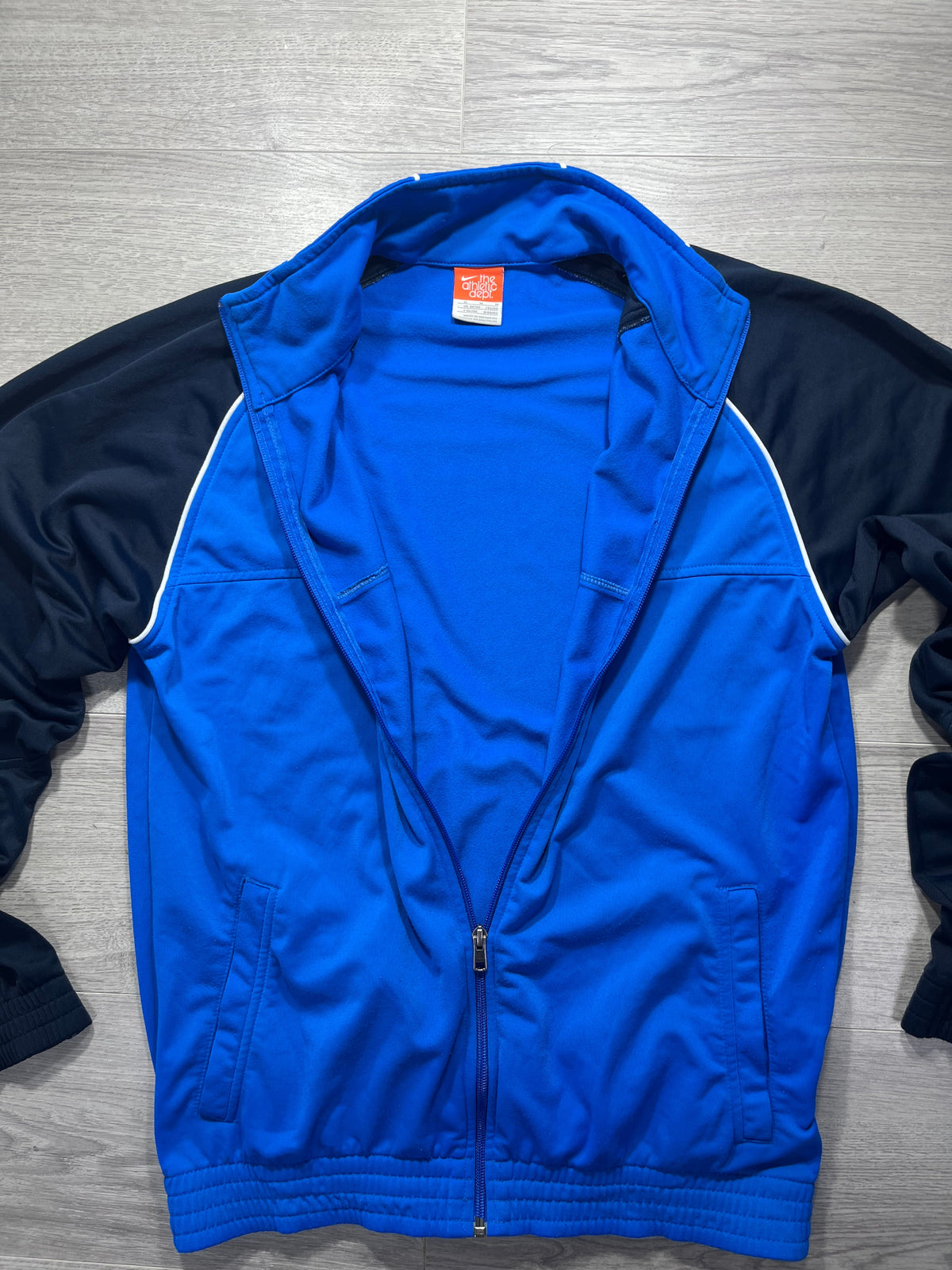 Vintage Nike The Athletic Dept Track Top / Full-Zip Jacket – Royal Blue & Navy Size Medium