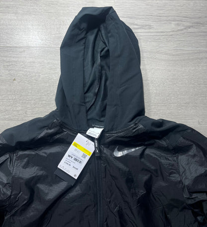 Men's Nike Pro Repel Half Zip Black Hooded Training Running Windbreaker Jacket - DM5536-100 - Size Small