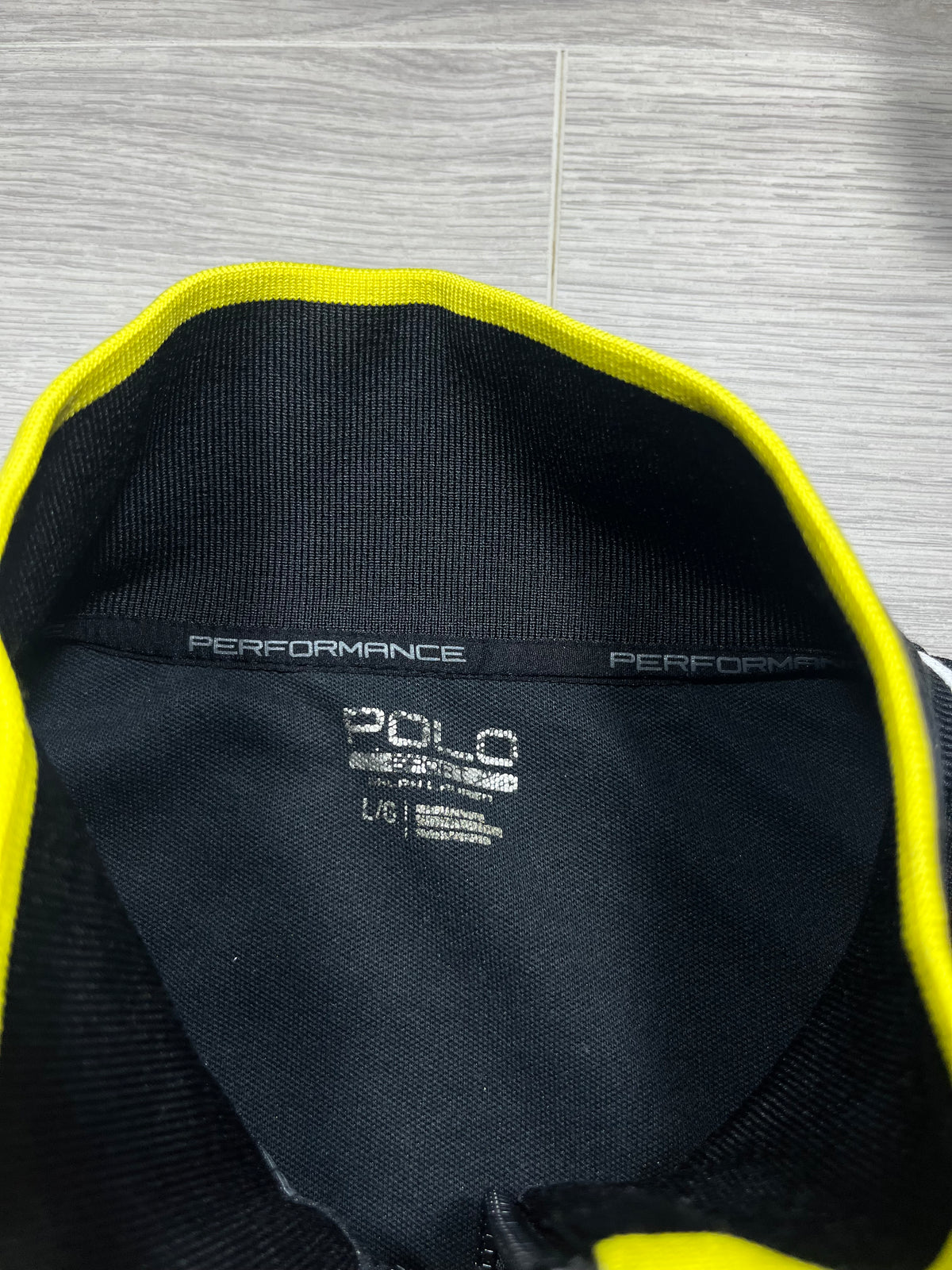 Polo Sport Ralph Lauren Track Fleece Zip Jacket Black Yellow White Size Large
