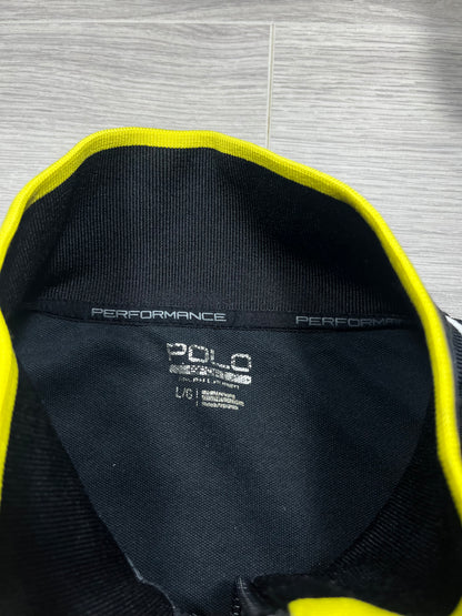 Polo Sport Ralph Lauren Track Fleece Zip Jacket Black Yellow White Size Large