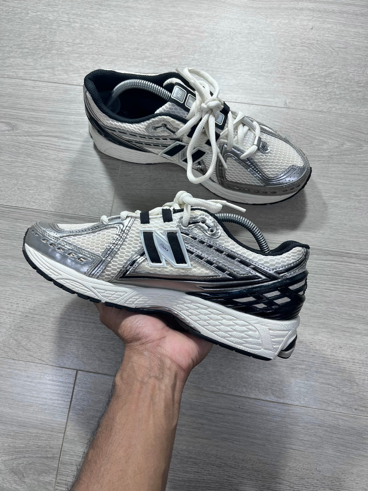 New Balance 1906R Silver Metallic Black - M1906RER - Size 9 U.K. trainer shoes