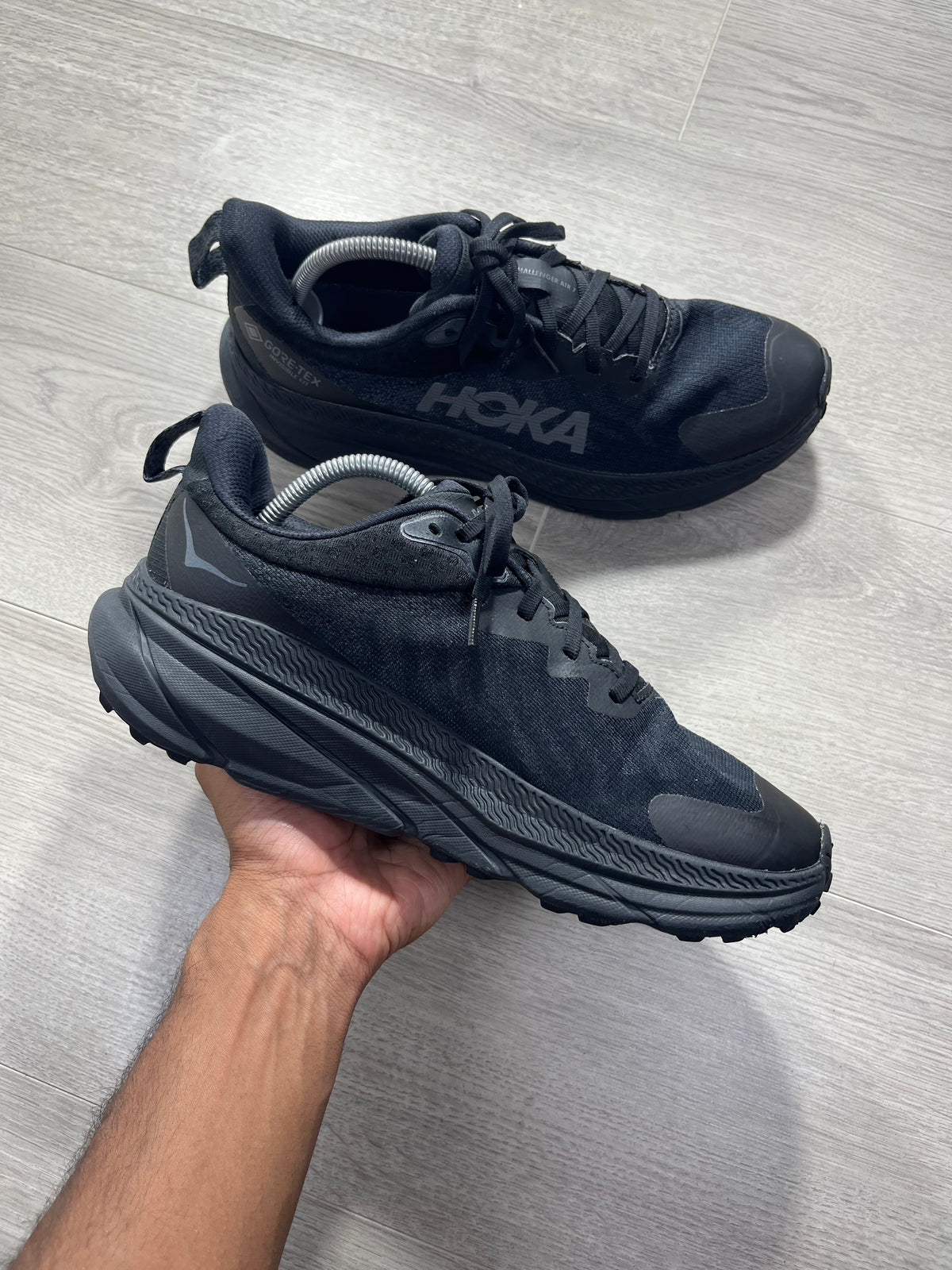 HOKA Challenger ATR 7 Gore-Tex Size 9 U.K. - 1134501F-BBLC Black Running trainer shoes