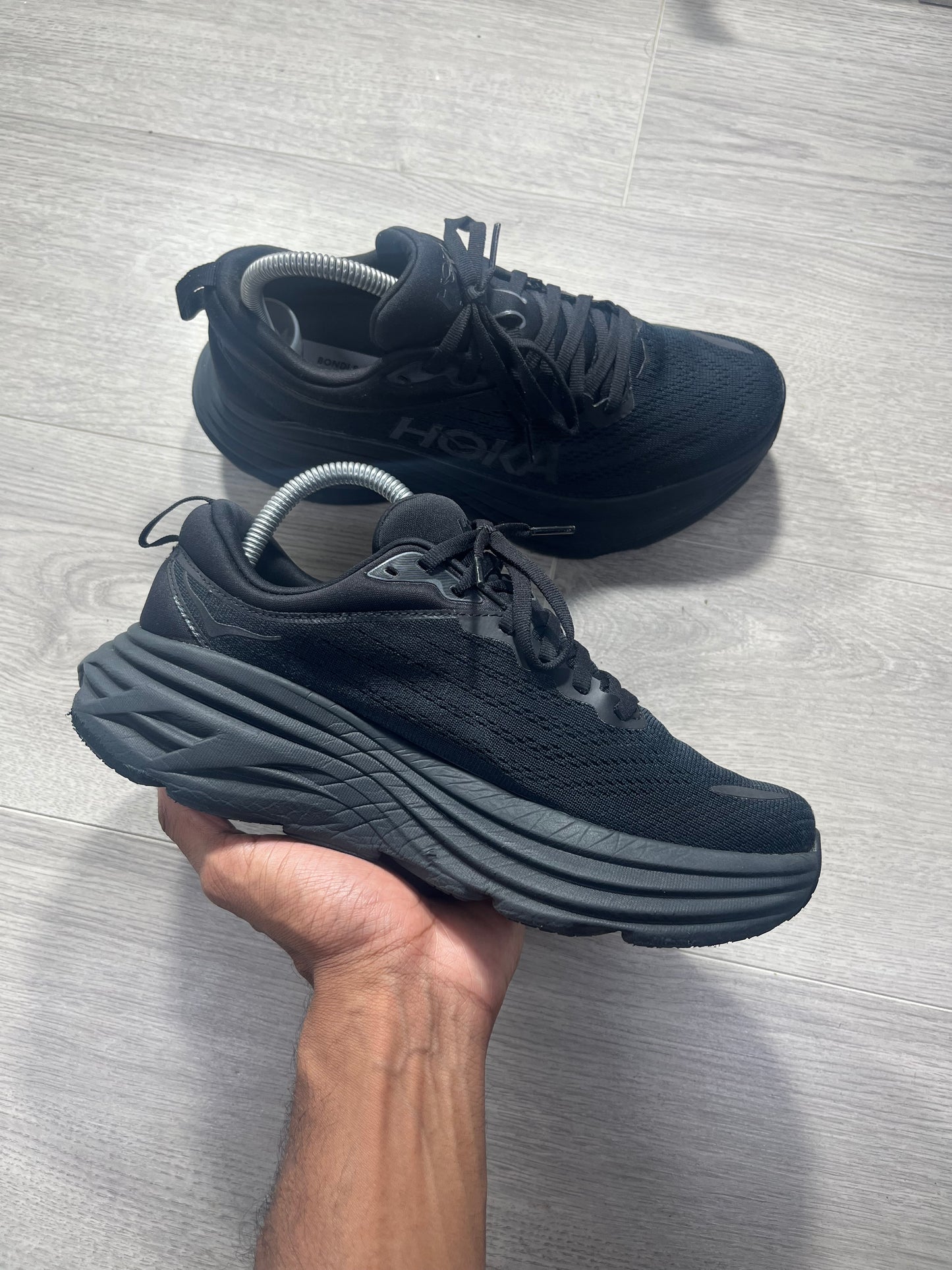 Women’s Hoka Bondi 8 Black - 1127952-BBLC Size 6.5 U.K. Running trainer shoes