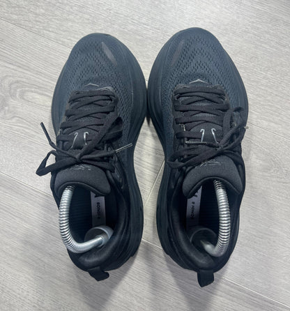 Women’s Hoka Bondi 8 Black - 1127952-BBLC Size 6.5 U.K. Running trainer shoes