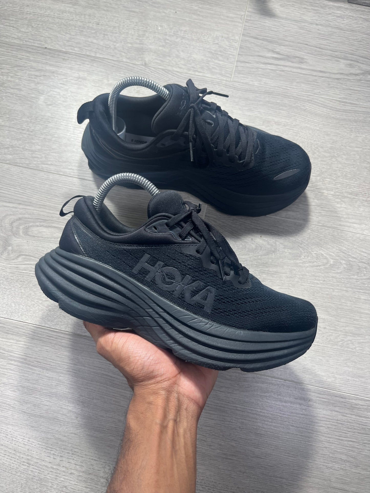 Women’s Hoka Bondi 8 Black - 1127952-BBLC Size 6.5 U.K. Running trainer shoes