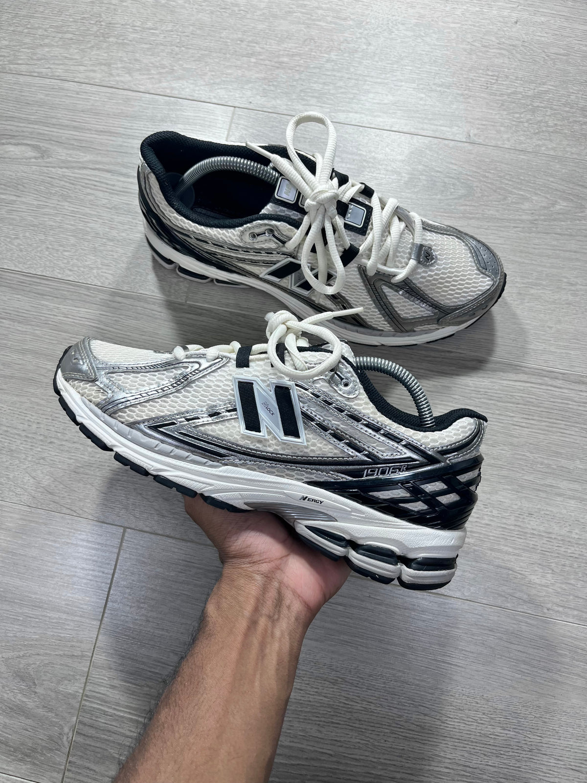 New Balance 1906R Silver Metallic Black - M1906RER - Size 9 U.K. trainer shoes