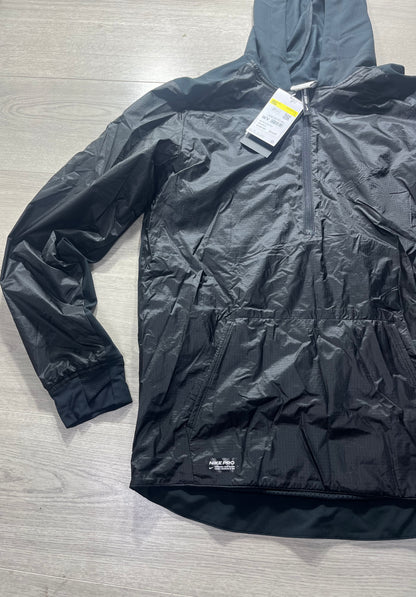 Men's Nike Pro Repel Half Zip Black Hooded Training Running Windbreaker Jacket - DM5536-100 - Size Small
